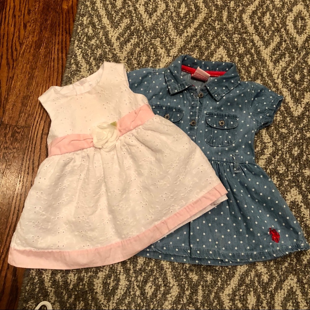 2 Dresses- 1 US POLO ASSN. Dress& 1 healthtex baby